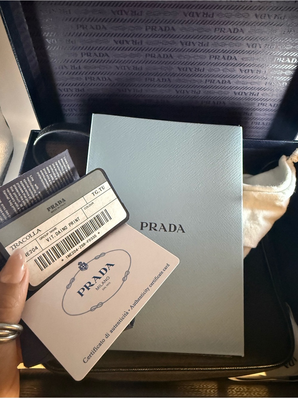 Authentic Prada Black Re-Edition 2005 Nylon Bag with Triangle Logo & Box - Picture 12 of 12